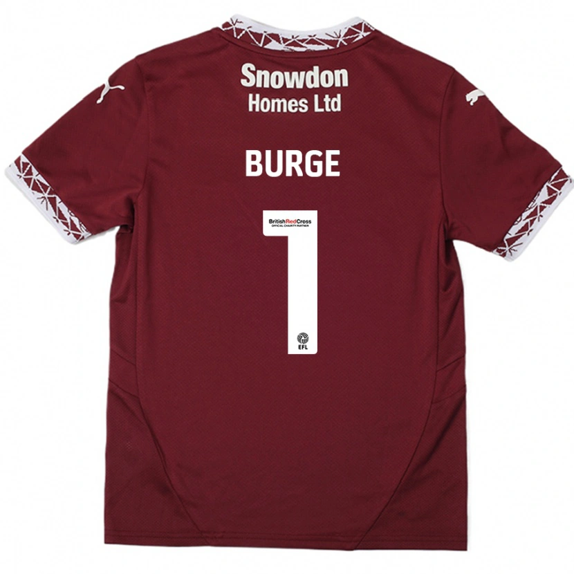 Danxen Kinder Lee Burge #1 Burgundrot Heimtrikot Trikot 2024/25 T-Shirt Schweiz