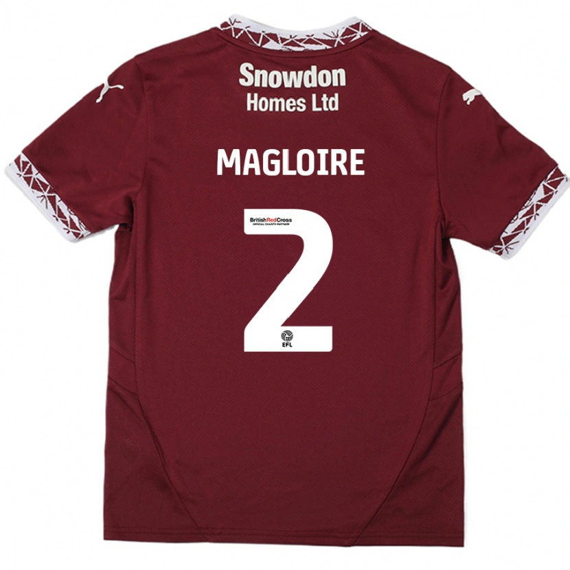 Danxen Kinder Tyler Magloire #2 Burgundrot Heimtrikot Trikot 2024/25 T-Shirt Schweiz