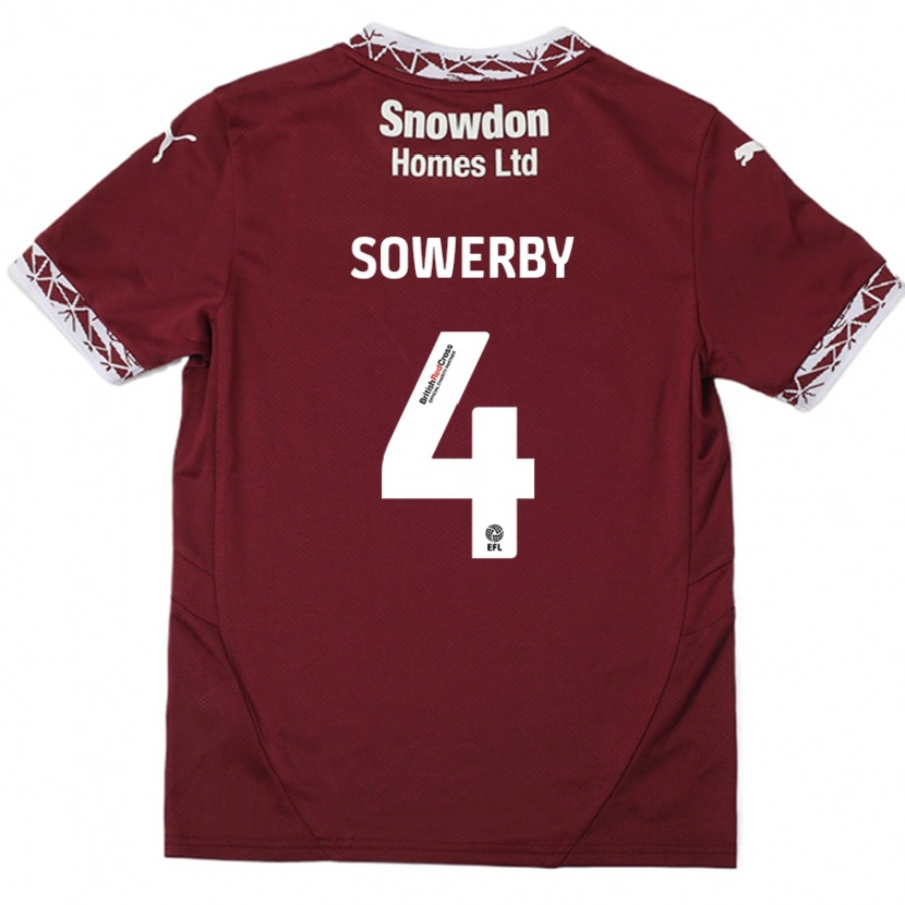 Danxen Kinder Jack Sowerby #4 Burgundrot Heimtrikot Trikot 2024/25 T-Shirt Schweiz