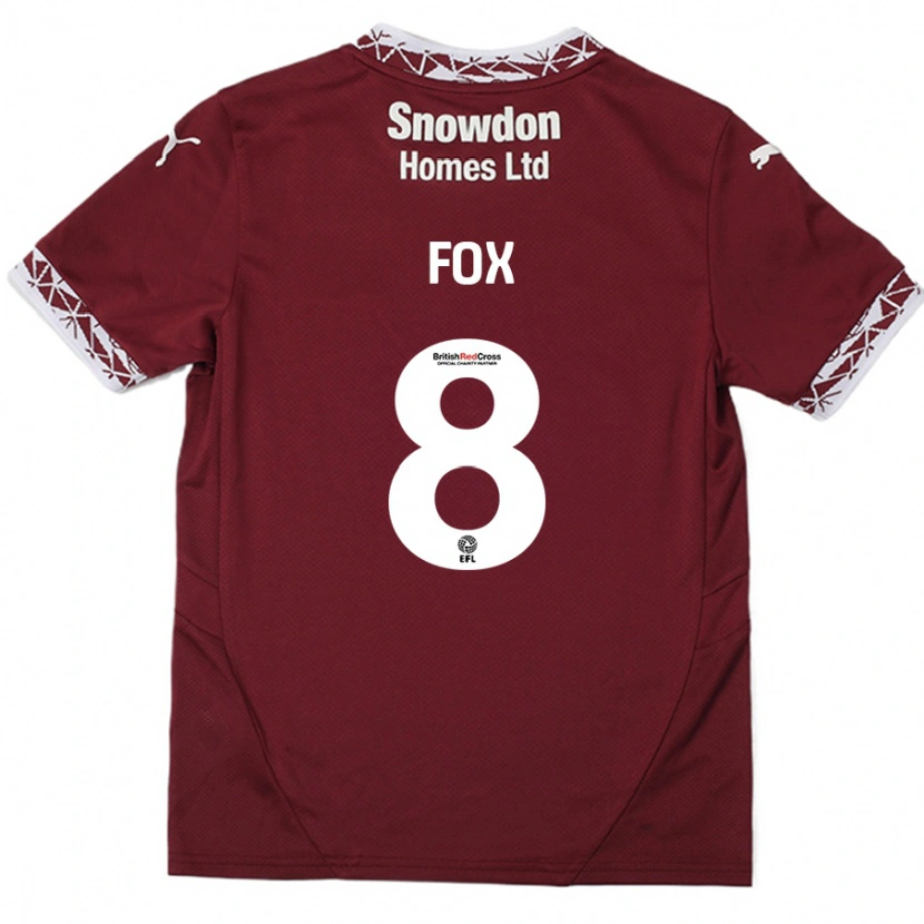 Danxen Kinder Ben Fox #8 Burgundrot Heimtrikot Trikot 2024/25 T-Shirt Schweiz