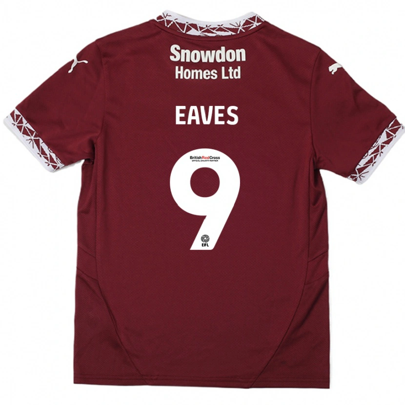 Danxen Kinder Tom Eaves #9 Burgundrot Heimtrikot Trikot 2024/25 T-Shirt Schweiz