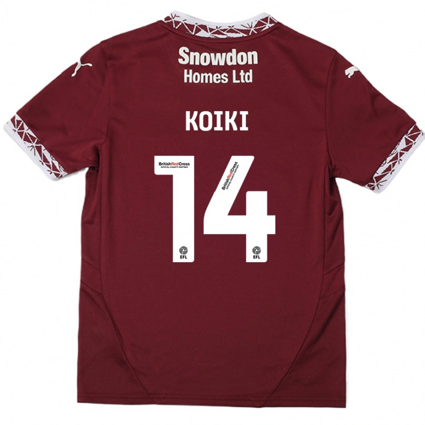 Danxen Kinder Ali Koiki #14 Burgundrot Heimtrikot Trikot 2024/25 T-Shirt Schweiz