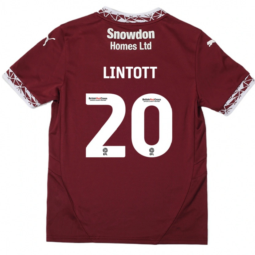 Danxen Kinder Harvey Lintott #20 Burgundrot Heimtrikot Trikot 2024/25 T-Shirt Schweiz