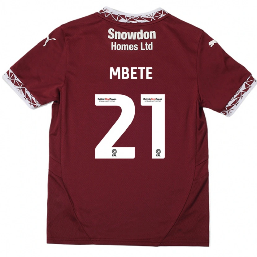 Danxen Kinder Luke Mbete #21 Burgundrot Heimtrikot Trikot 2024/25 T-Shirt Schweiz