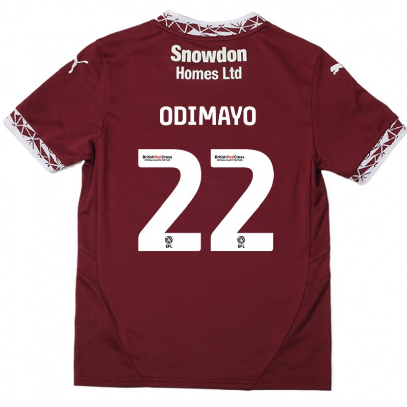 Danxen Kinder Akin Odimayo #22 Burgundrot Heimtrikot Trikot 2024/25 T-Shirt Schweiz