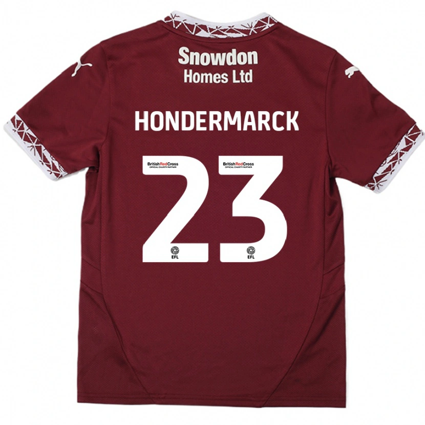 Danxen Kinder William Hondermarck #23 Burgundrot Heimtrikot Trikot 2024/25 T-Shirt Schweiz