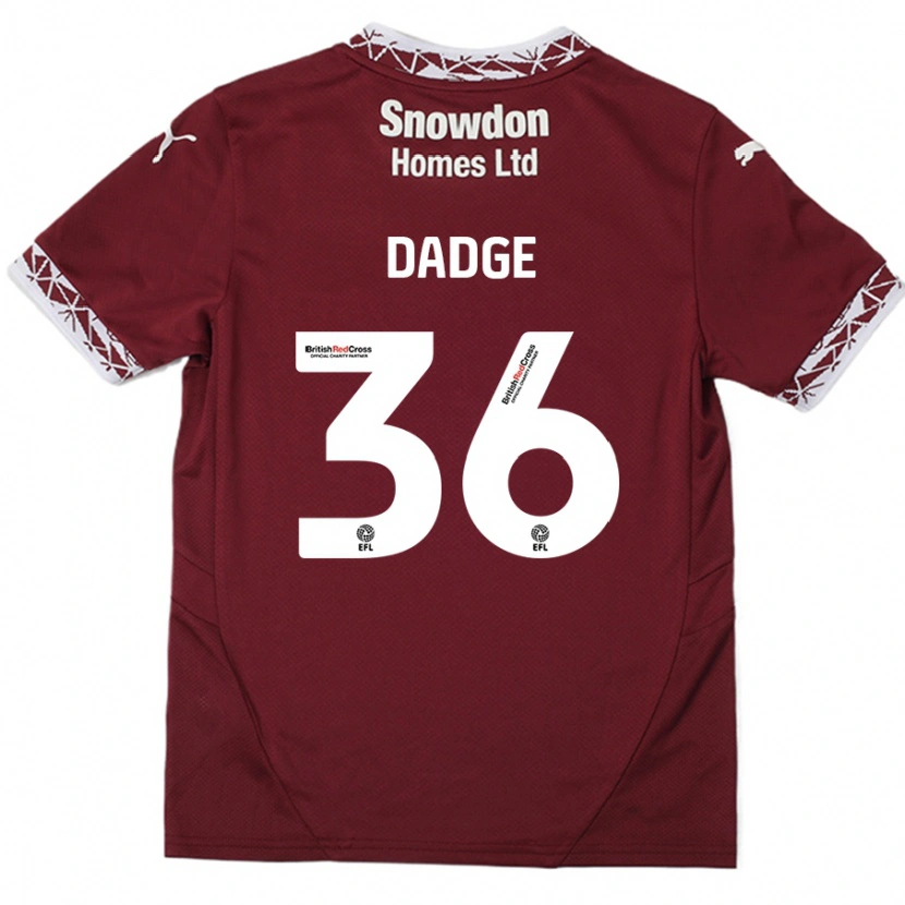 Danxen Kinder James Dadge #36 Burgundrot Heimtrikot Trikot 2024/25 T-Shirt Schweiz