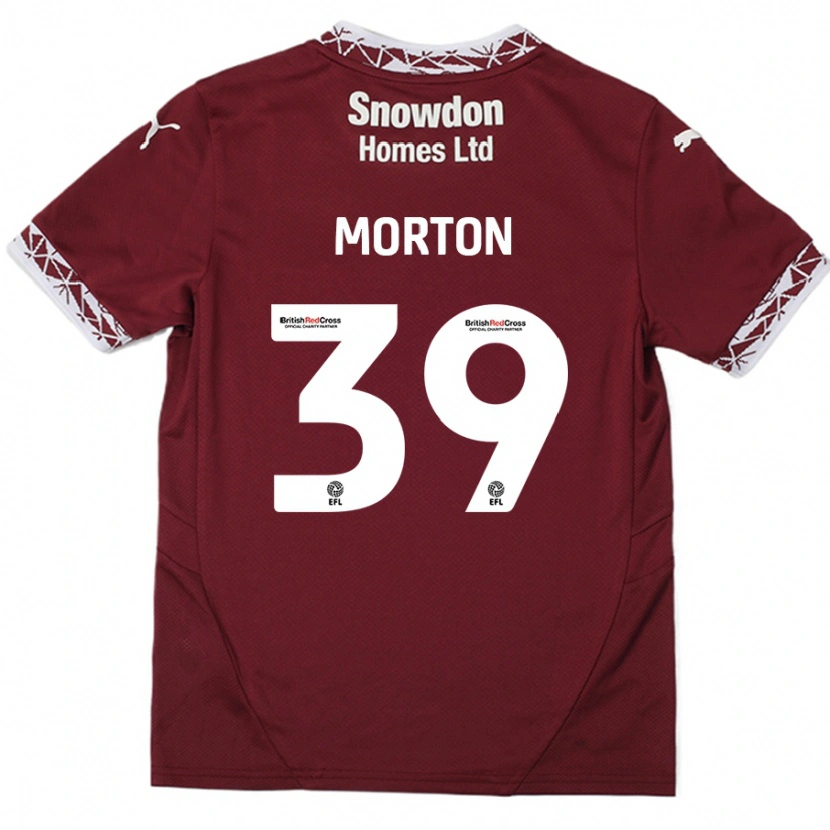 Danxen Kinder Callum Morton #39 Burgundrot Heimtrikot Trikot 2024/25 T-Shirt Schweiz