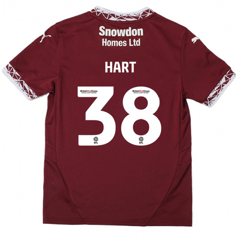 Danxen Kinder Jamari Hart #38 Burgundrot Heimtrikot Trikot 2024/25 T-Shirt Schweiz