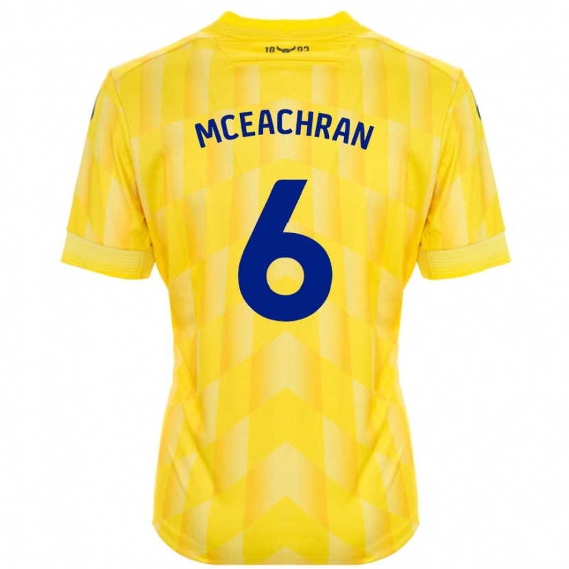 Danxen Kinder Josh Mceachran #6 Gelb Heimtrikot Trikot 2024/25 T-Shirt Schweiz