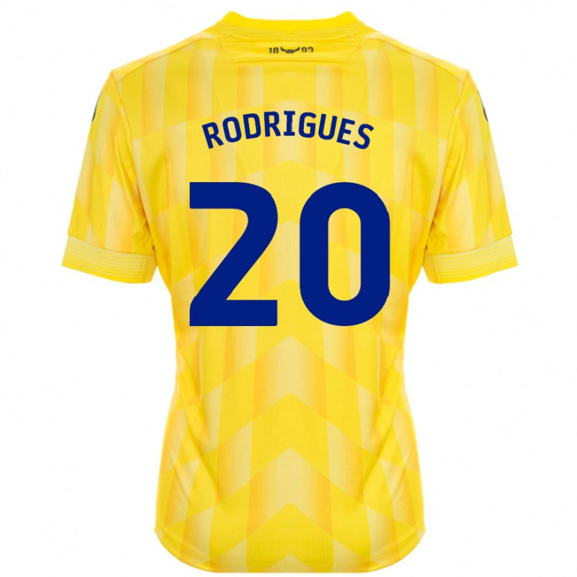 Danxen Kinder Rúben Rodrigues #20 Gelb Heimtrikot Trikot 2024/25 T-Shirt Schweiz