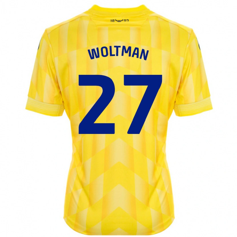 Danxen Kinder Max Woltman #27 Gelb Heimtrikot Trikot 2024/25 T-Shirt Schweiz