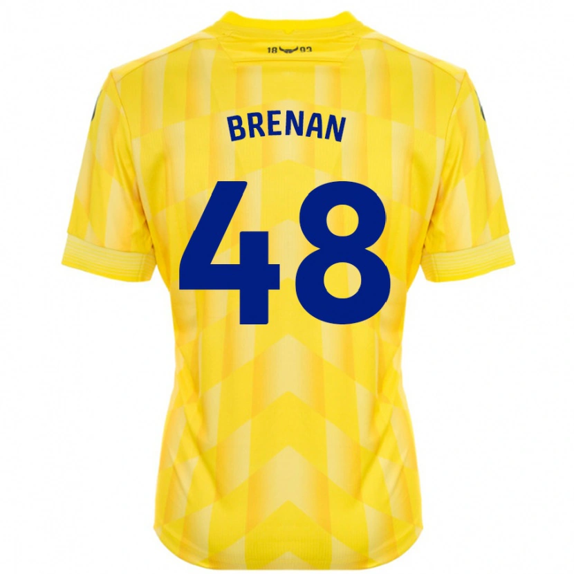 Danxen Kinder Tobias Brenan #48 Gelb Heimtrikot Trikot 2024/25 T-Shirt Schweiz