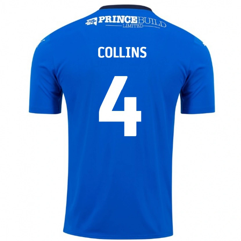 Danxen Kinder Archie Collins #4 Blau Weiß Heimtrikot Trikot 2024/25 T-Shirt Schweiz