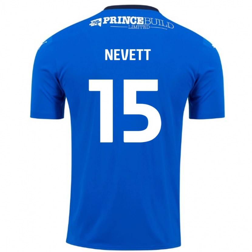 Danxen Kinder George Nevett #15 Blau Weiß Heimtrikot Trikot 2024/25 T-Shirt Schweiz