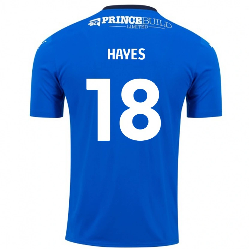 Danxen Kinder Cian Hayes #18 Blau Weiß Heimtrikot Trikot 2024/25 T-Shirt Schweiz