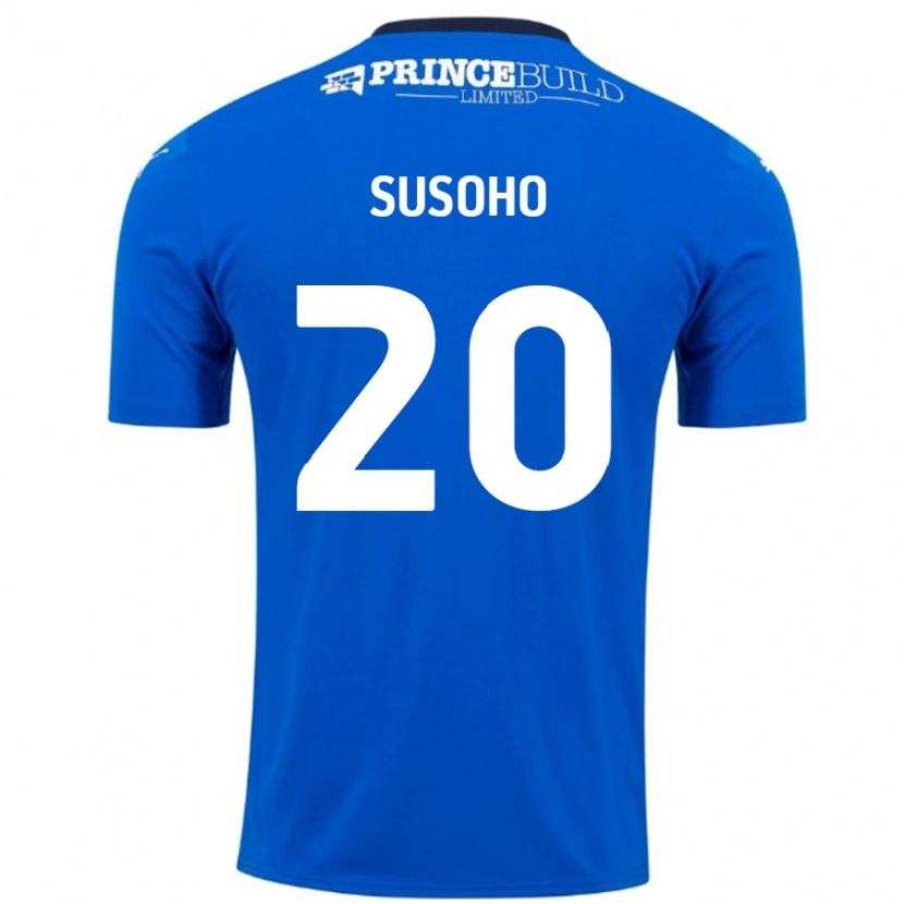 Danxen Kinder Mahamadou Susoho #20 Blau Weiß Heimtrikot Trikot 2024/25 T-Shirt Schweiz