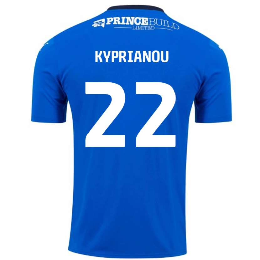 Danxen Kinder Hector Kyprianou #22 Blau Weiß Heimtrikot Trikot 2024/25 T-Shirt Schweiz