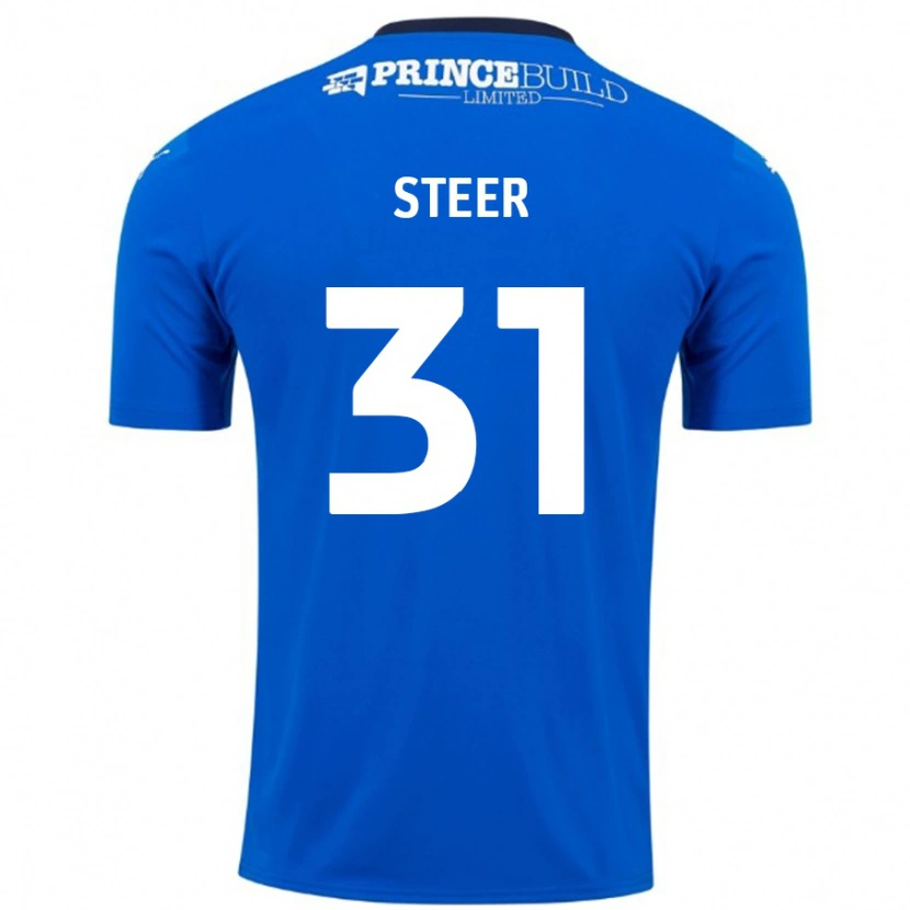 Danxen Kinder Jed Steer #31 Blau Weiß Heimtrikot Trikot 2024/25 T-Shirt Schweiz