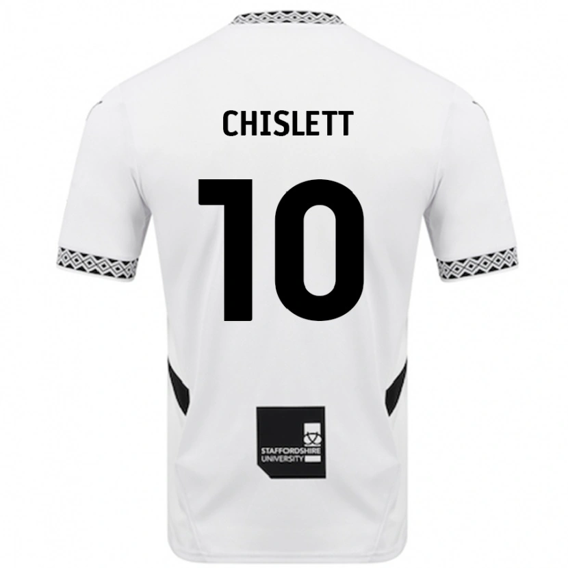 Danxen Kinder Ethan Chislett #10 Weiß Heimtrikot Trikot 2024/25 T-Shirt Schweiz