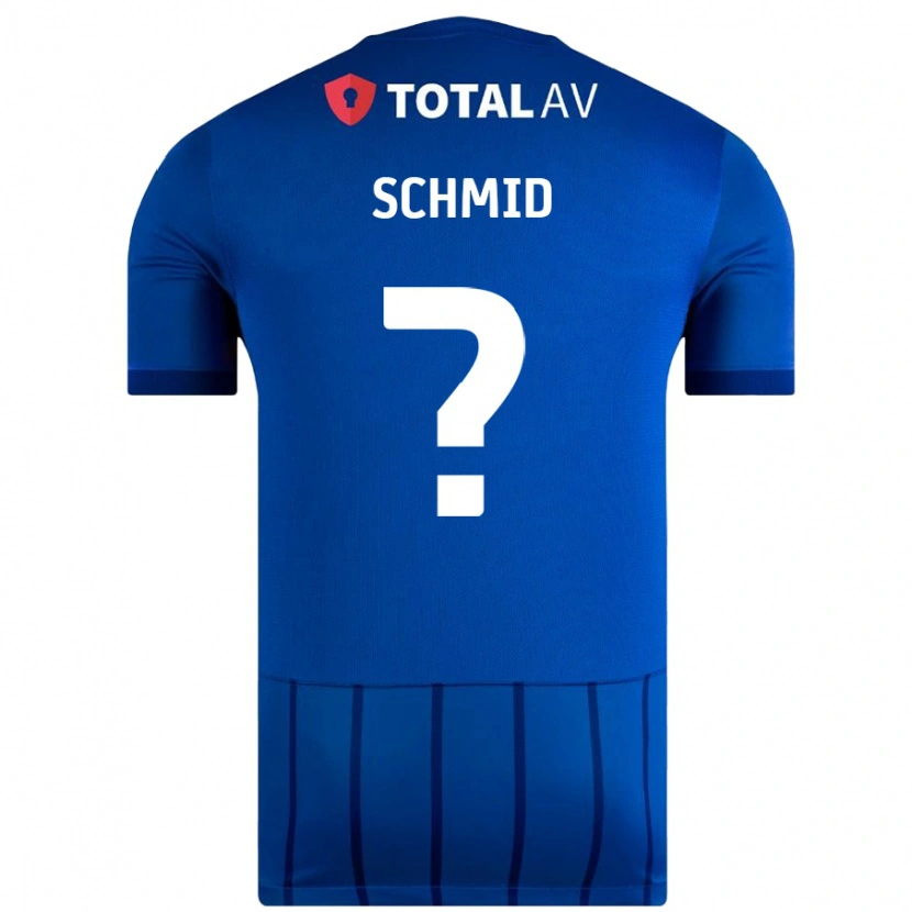 Danxen Kinder Nicolas Schmid #0 Blau Heimtrikot Trikot 2024/25 T-Shirt Schweiz