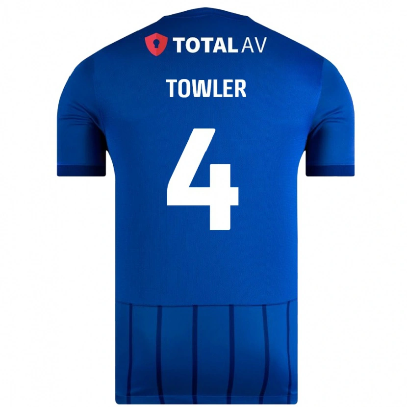 Danxen Kinder Ryley Towler #4 Blau Heimtrikot Trikot 2024/25 T-Shirt Schweiz