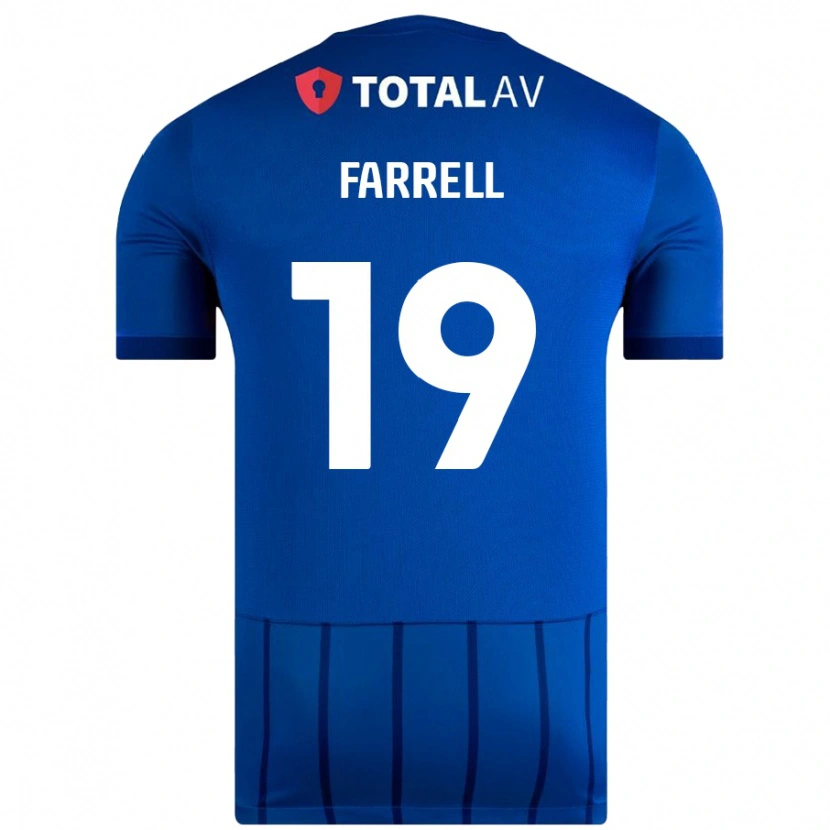 Danxen Kinder Jacob Farrell #19 Blau Heimtrikot Trikot 2024/25 T-Shirt Schweiz