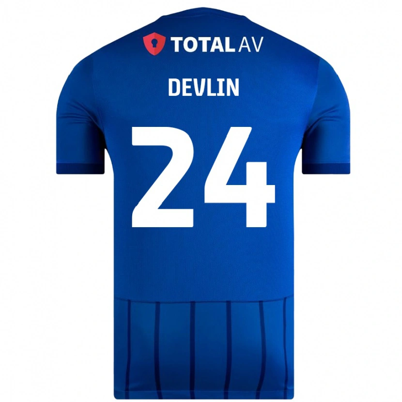 Danxen Kinder Terry Devlin #24 Blau Heimtrikot Trikot 2024/25 T-Shirt Schweiz