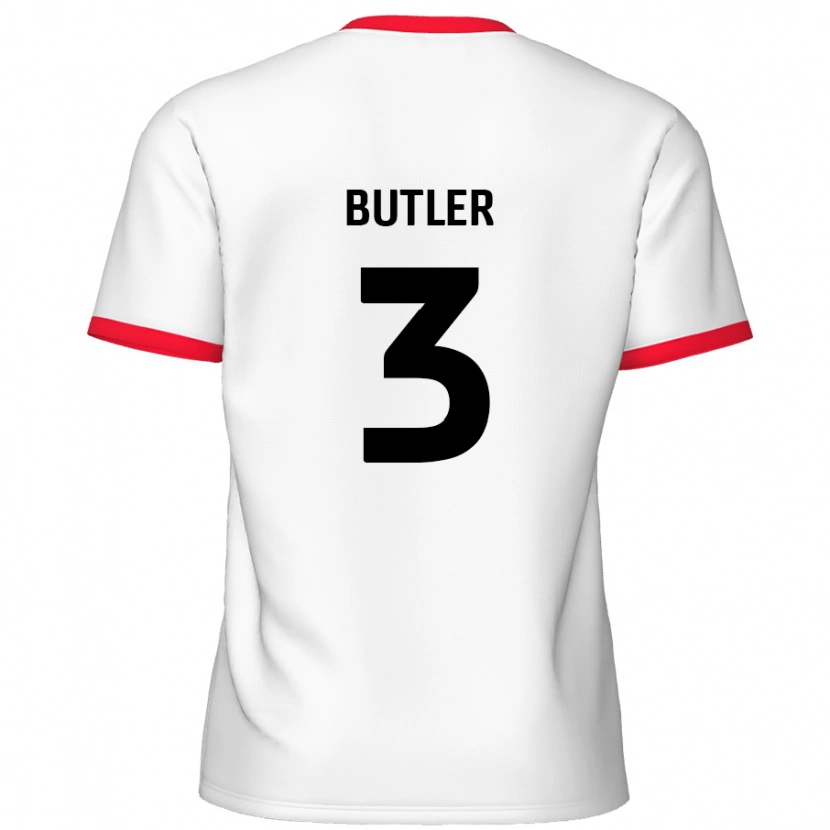 Danxen Kinder Dan Butler #3 Weiß Rot Heimtrikot Trikot 2024/25 T-Shirt Schweiz