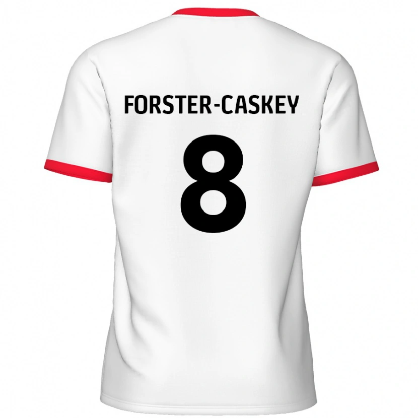 Danxen Kinder Jake Forster-Caskey #8 Weiß Rot Heimtrikot Trikot 2024/25 T-Shirt Schweiz