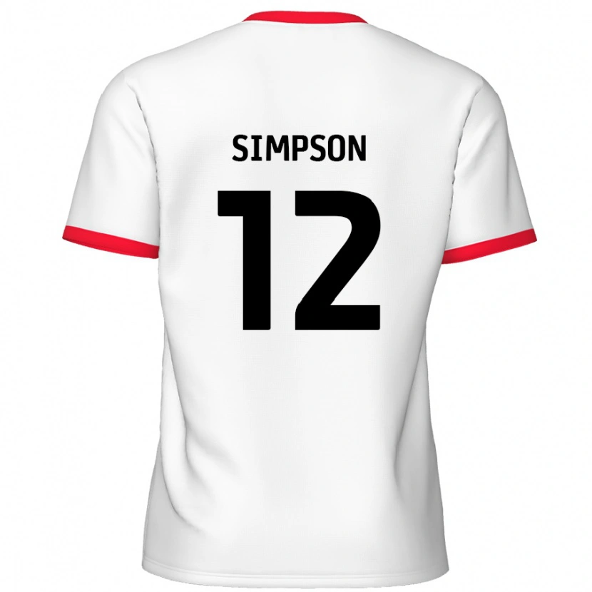 Danxen Kinder Tyreece Simpson #12 Weiß Rot Heimtrikot Trikot 2024/25 T-Shirt Schweiz