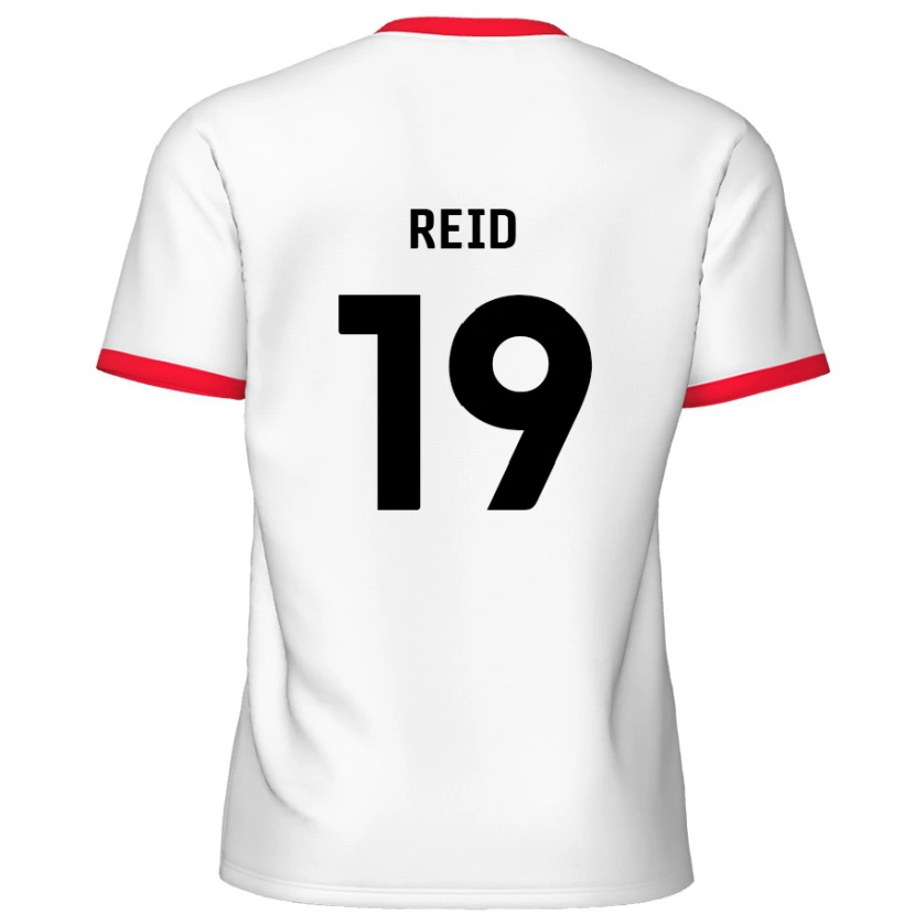 Danxen Kinder Jamie Reid #19 Weiß Rot Heimtrikot Trikot 2024/25 T-Shirt Schweiz