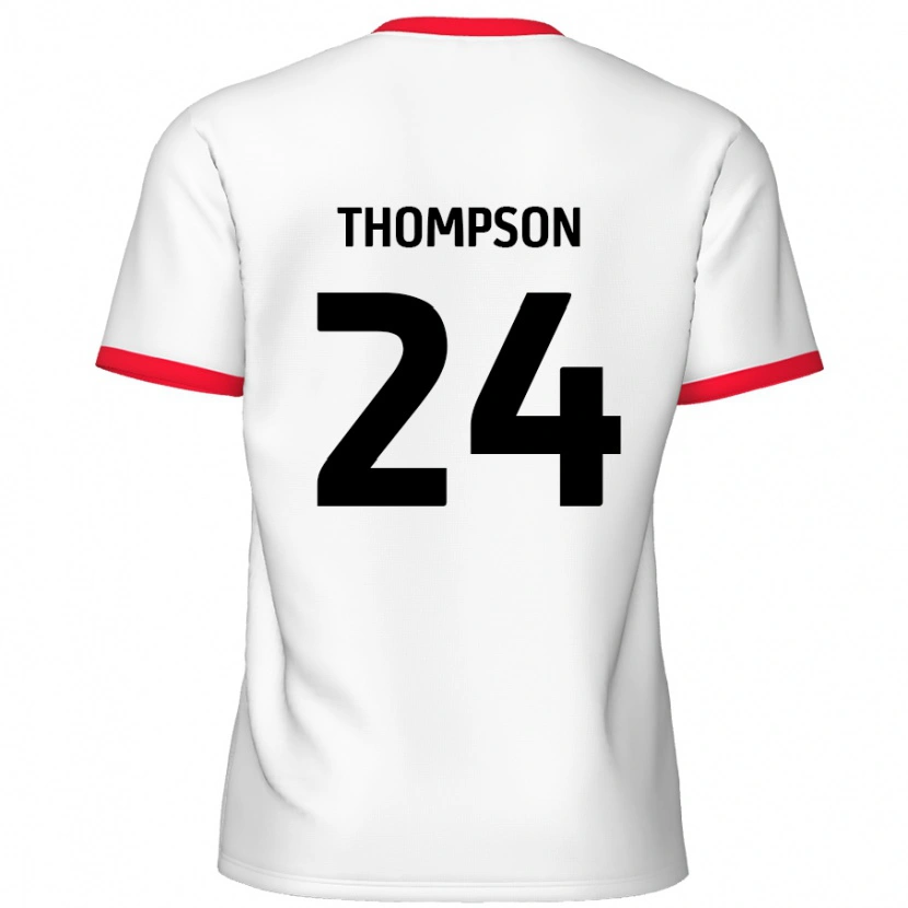 Danxen Kinder Ben Thompson #24 Weiß Rot Heimtrikot Trikot 2024/25 T-Shirt Schweiz