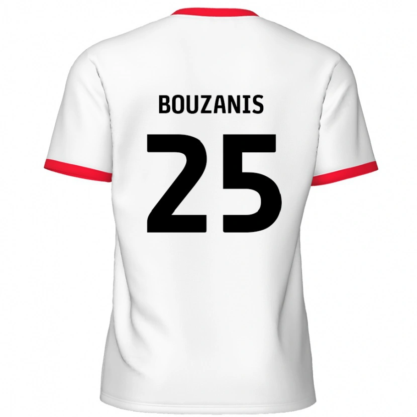 Danxen Kinder Dean Bouzanis #25 Weiß Rot Heimtrikot Trikot 2024/25 T-Shirt Schweiz