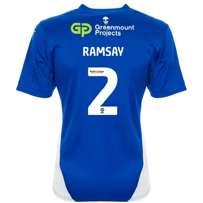 Danxen Kinder Calvin Ramsay #2 Blau Weiß Heimtrikot Trikot 2024/25 T-Shirt Schweiz