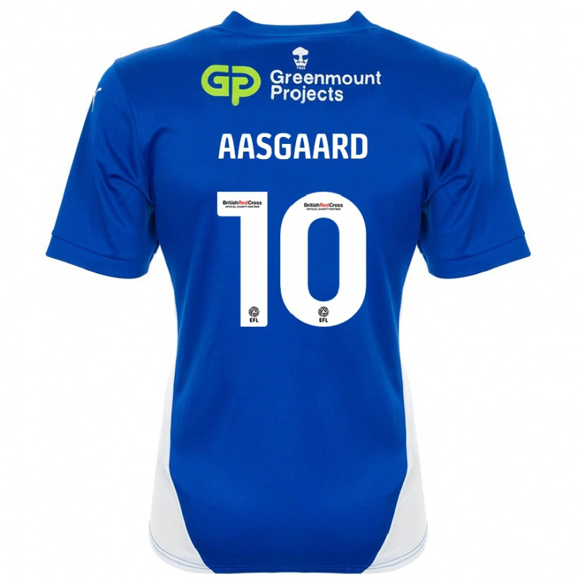 Danxen Kinder Thelo Aasgaard #10 Blau Weiß Heimtrikot Trikot 2024/25 T-Shirt Schweiz