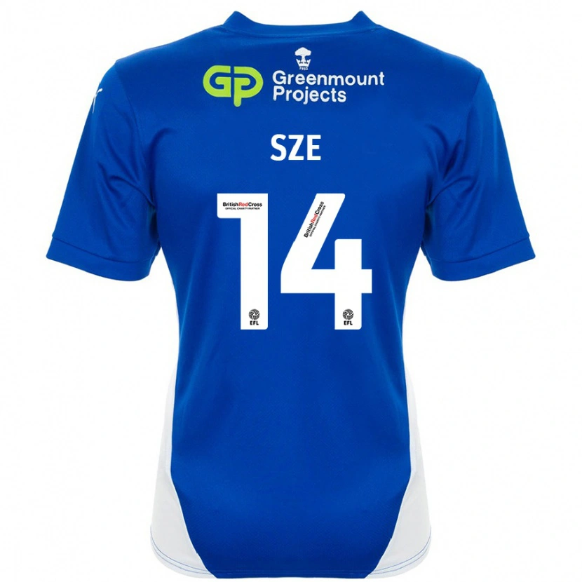 Danxen Kinder Chris Sze #14 Blau Weiß Heimtrikot Trikot 2024/25 T-Shirt Schweiz