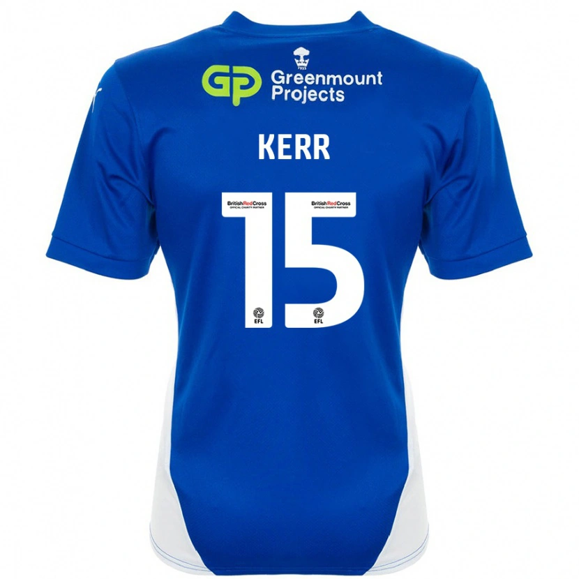 Danxen Kinder Jason Kerr #15 Blau Weiß Heimtrikot Trikot 2024/25 T-Shirt Schweiz