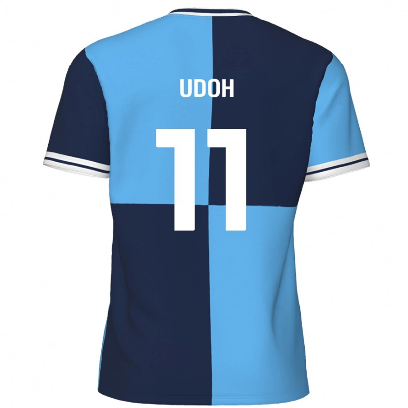 Danxen Kinder Daniel Udoh #11 Himmelblau Dunkelblau Heimtrikot Trikot 2024/25 T-Shirt Schweiz