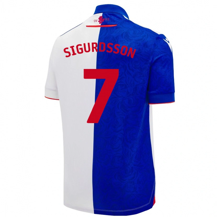 Danxen Kinder Arnór Sigurdsson #7 Himmelblau Weiß Heimtrikot Trikot 2024/25 T-Shirt Schweiz