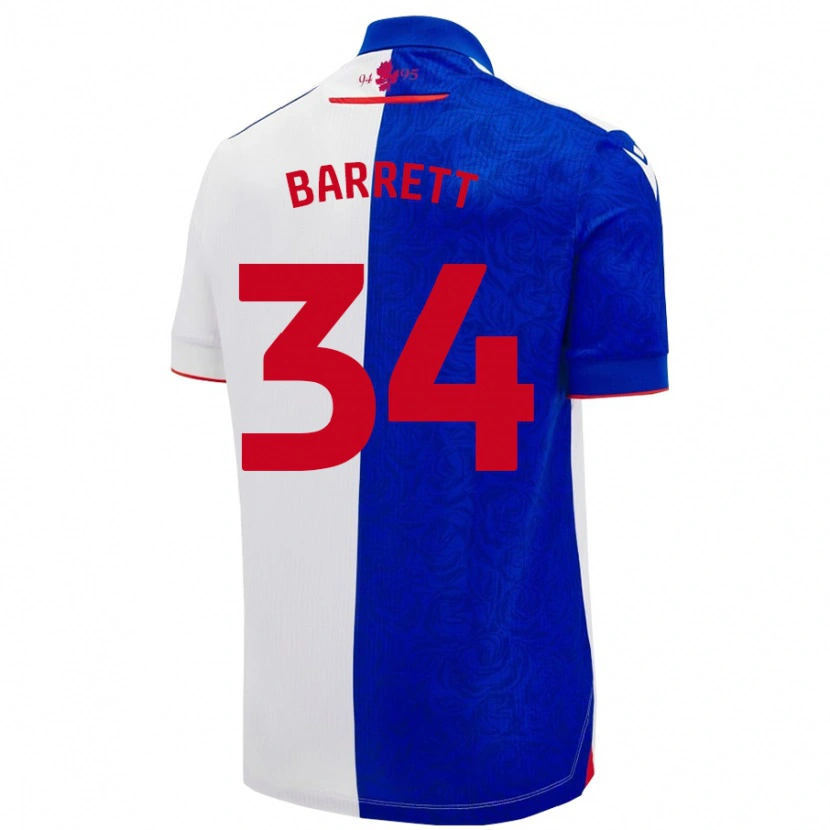 Danxen Kinder Jack Barrett #34 Himmelblau Weiß Heimtrikot Trikot 2024/25 T-Shirt Schweiz