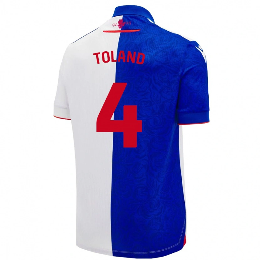 Danxen Kinder Tyler Toland #4 Himmelblau Weiß Heimtrikot Trikot 2024/25 T-Shirt Schweiz