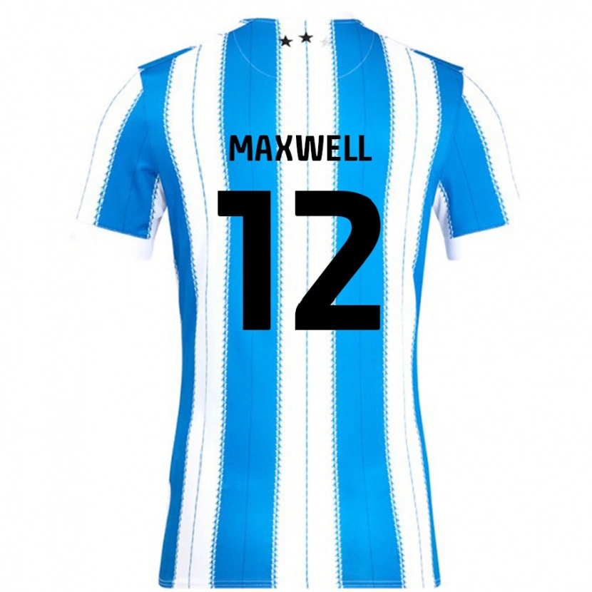 Danxen Kinder Chris Maxwell #12 Blau Weiß Heimtrikot Trikot 2024/25 T-Shirt Schweiz