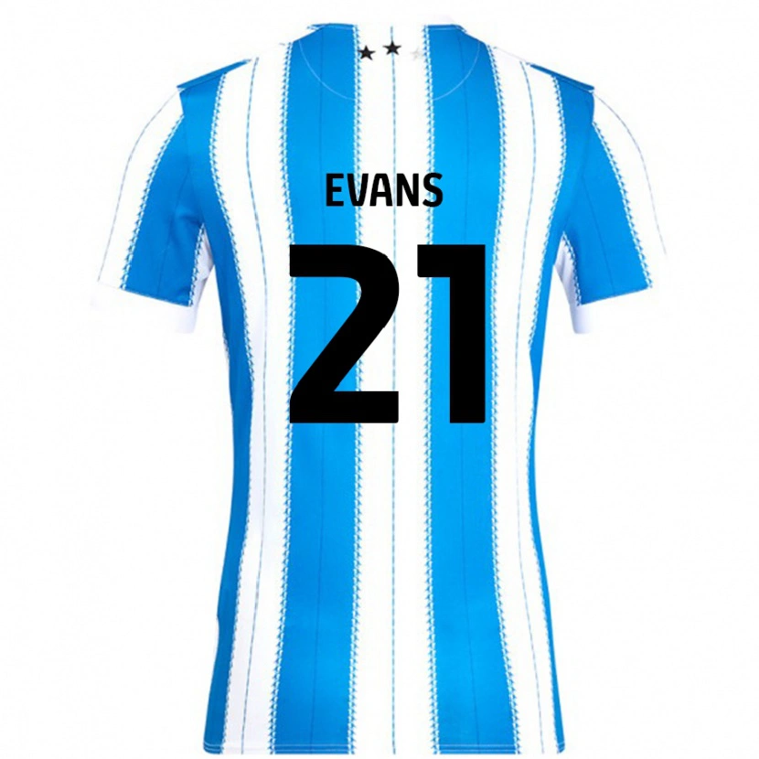 Danxen Kinder Antony Evans #21 Blau Weiß Heimtrikot Trikot 2024/25 T-Shirt Schweiz