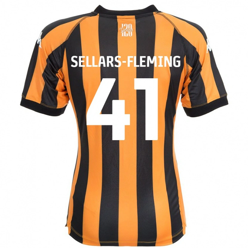 Danxen Kinder Tyrell Sellars-Fleming #41 Schwarz Bernstein Heimtrikot Trikot 2024/25 T-Shirt Schweiz