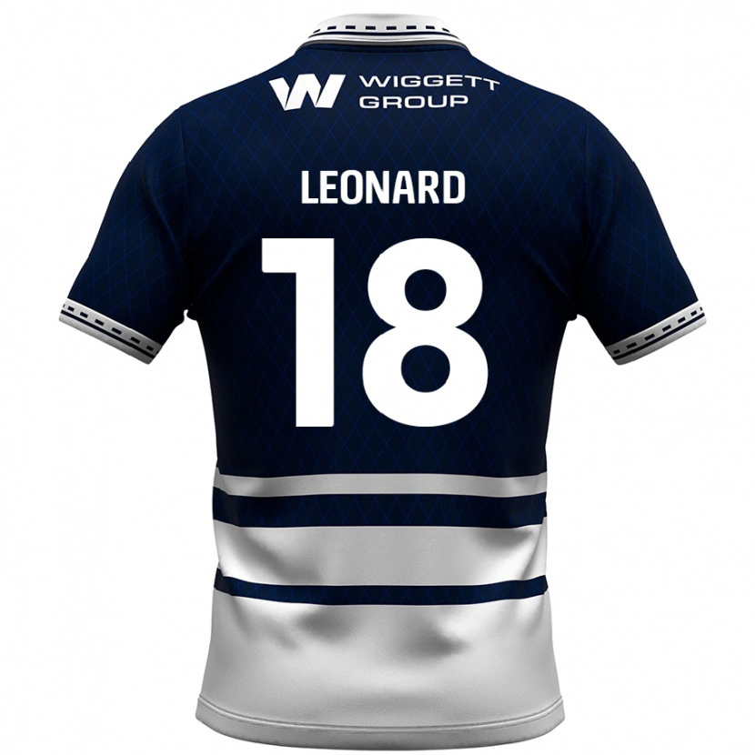 Danxen Kinder Ryan Leonard #18 Marineblau Weiß Heimtrikot Trikot 2024/25 T-Shirt Schweiz