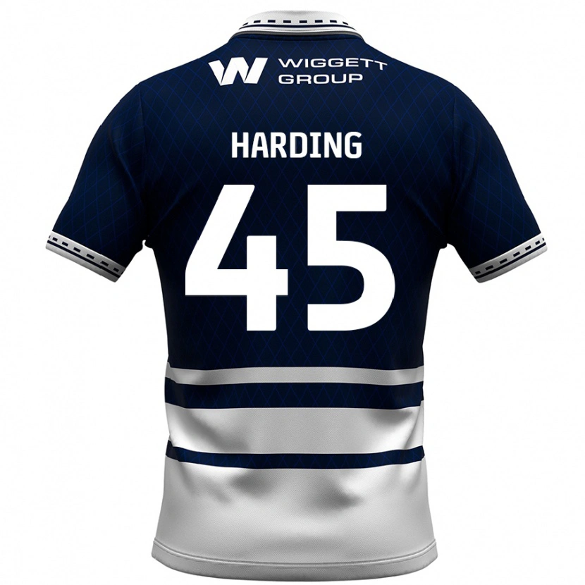 Danxen Kinder Wes Harding #45 Marineblau Weiß Heimtrikot Trikot 2024/25 T-Shirt Schweiz