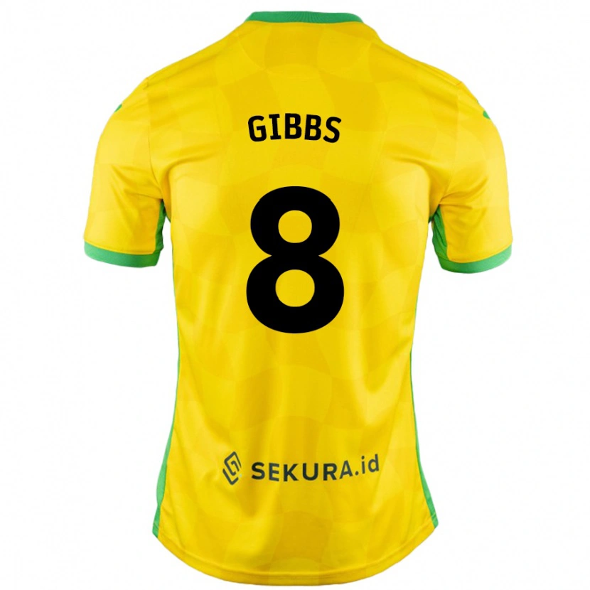 Danxen Kinder Liam Gibbs #8 Gelb Grün Heimtrikot Trikot 2024/25 T-Shirt Schweiz