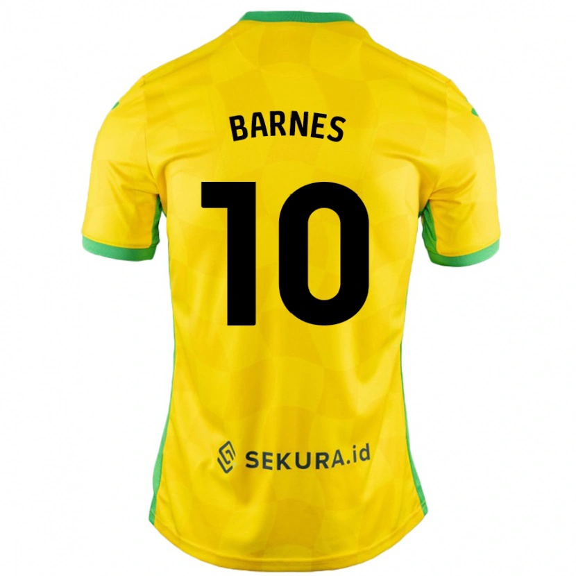 Danxen Kinder Ashley Barnes #10 Gelb Grün Heimtrikot Trikot 2024/25 T-Shirt Schweiz