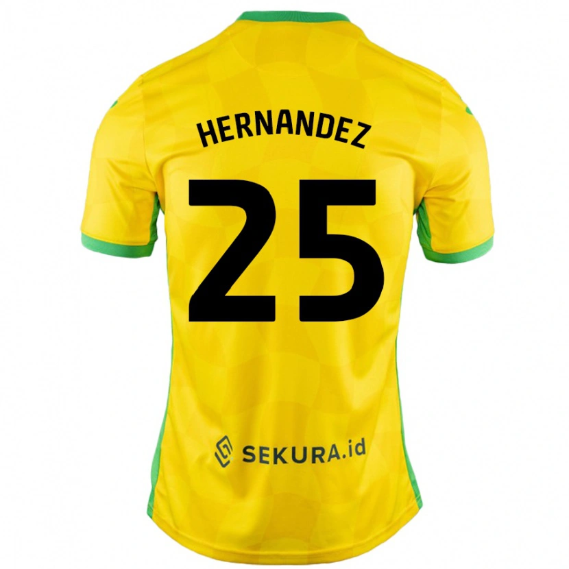 Danxen Kinder Onel Hernández #25 Gelb Grün Heimtrikot Trikot 2024/25 T-Shirt Schweiz